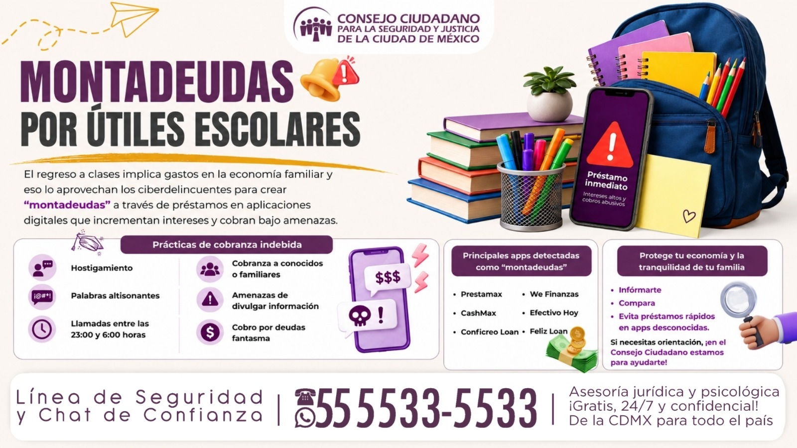 ADVIERTE CONSEJO CIUDADANO POR RIESGO DE “MONTADEUDAS” EN TEMPORADA DE REGRESO A CLASES